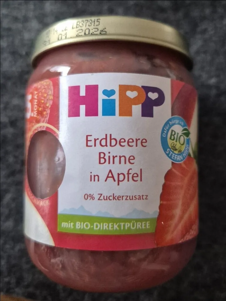 Erdbeere Birne in Apfel (ab 5. Monat)