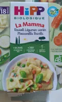 Ravioli légumes variés mozzarella basilic