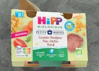 Petits mijotés carottes boulgour pois chiche boeuf