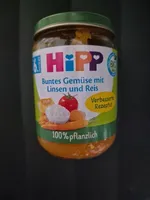 Bio gemüse mit linsen und reis