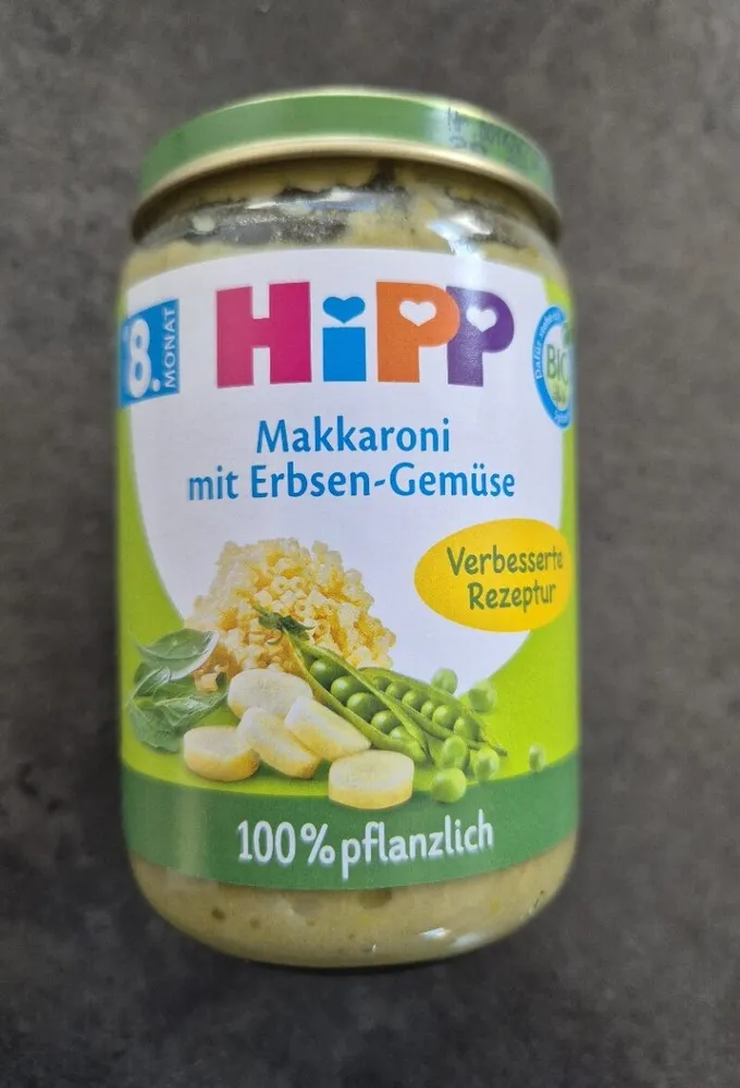 Makkaroni mit Erbsen-Gemüse (ab 8. Monat)