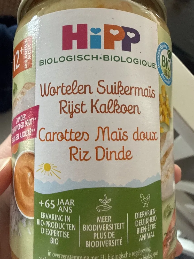 Carottes Maïs Doux Riz Dinde