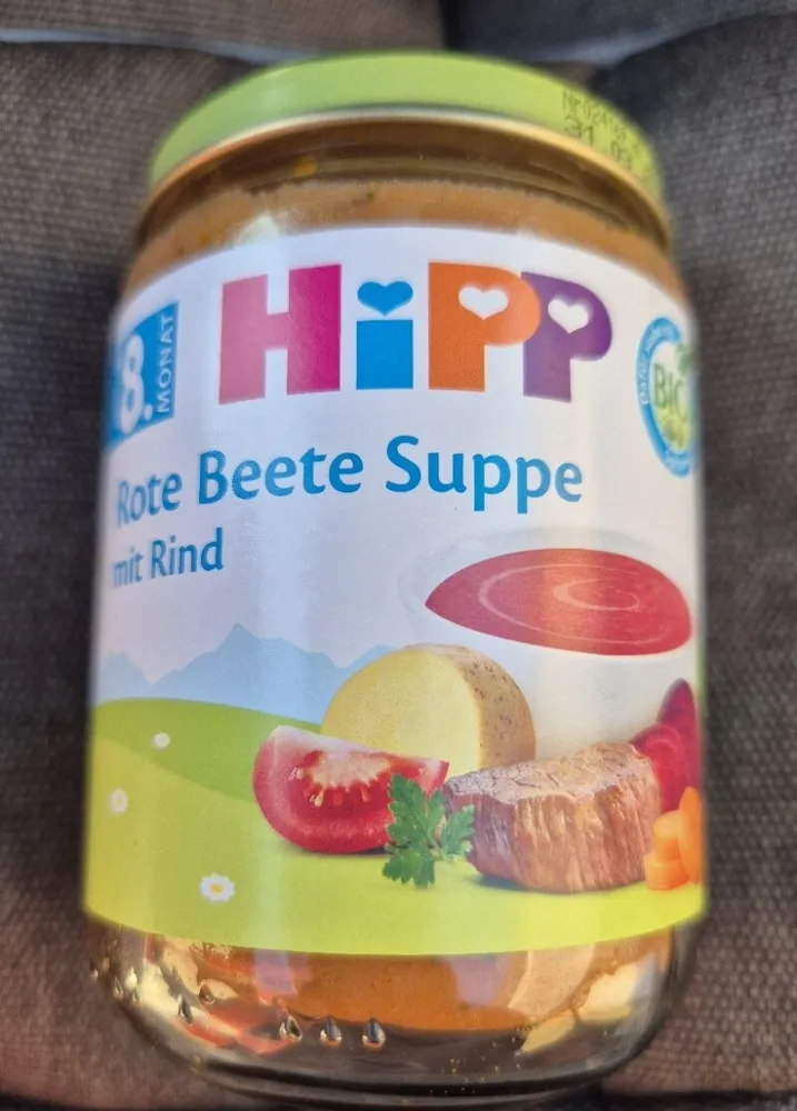 Rote Beete Suppe mit Rind (ab 8. Monat)