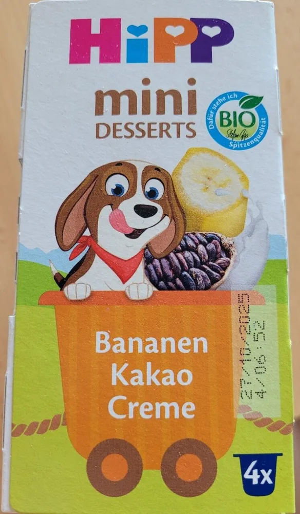 Mini Desserts Bananen Kakao Creme
