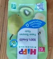 100% Fruits Poires Bananes Kiwis
