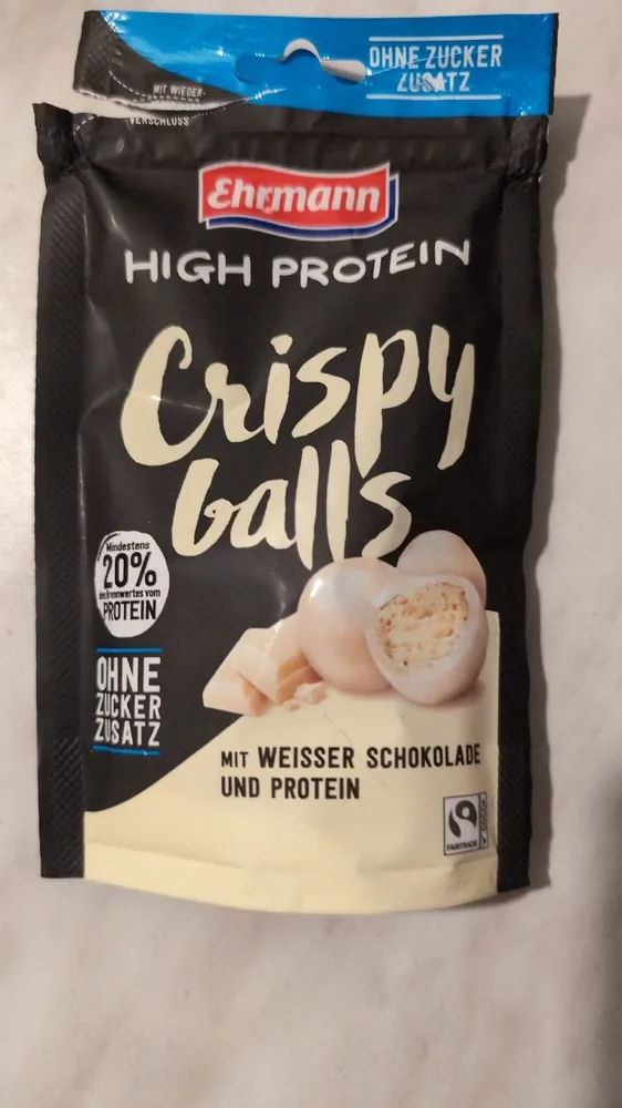 High Protein Crispy Balls - Weiße Schokolade