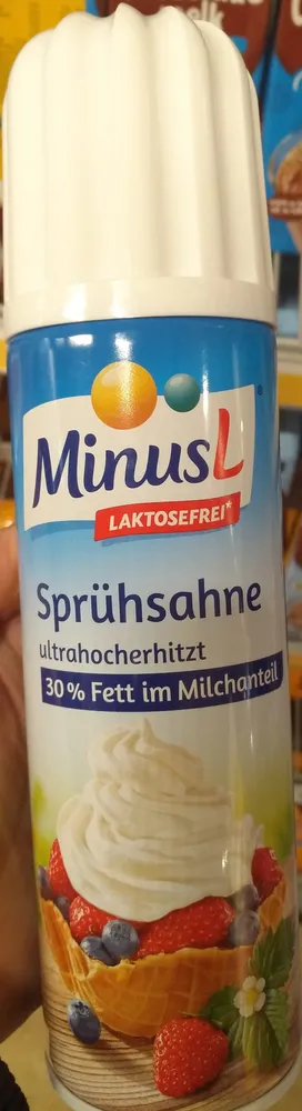 Sprühsahne 30% Fett, Lactosefrei
