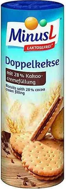 Doppelkekse mit 28% Kakaocremefüllung