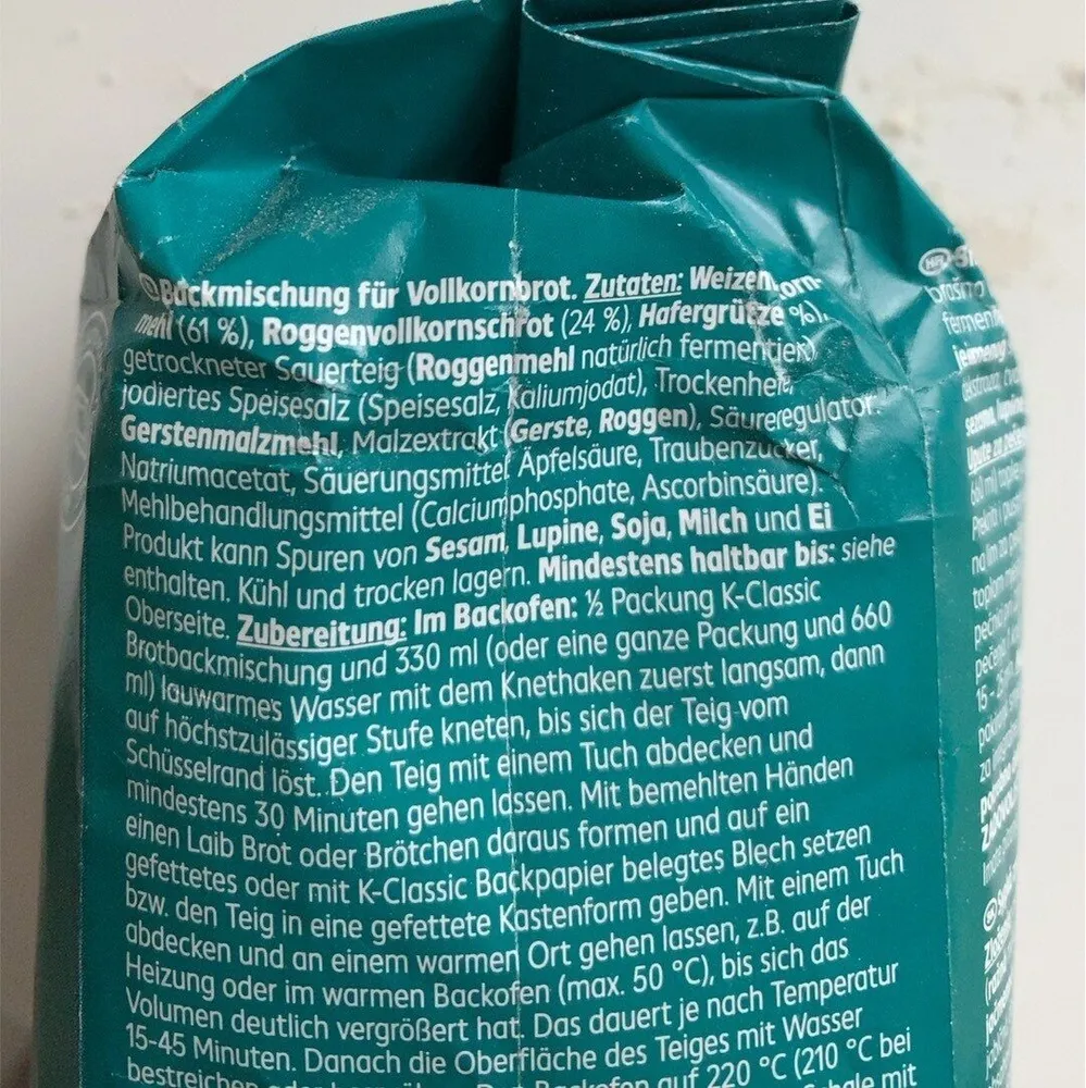Backmischung - Vollkornbrot