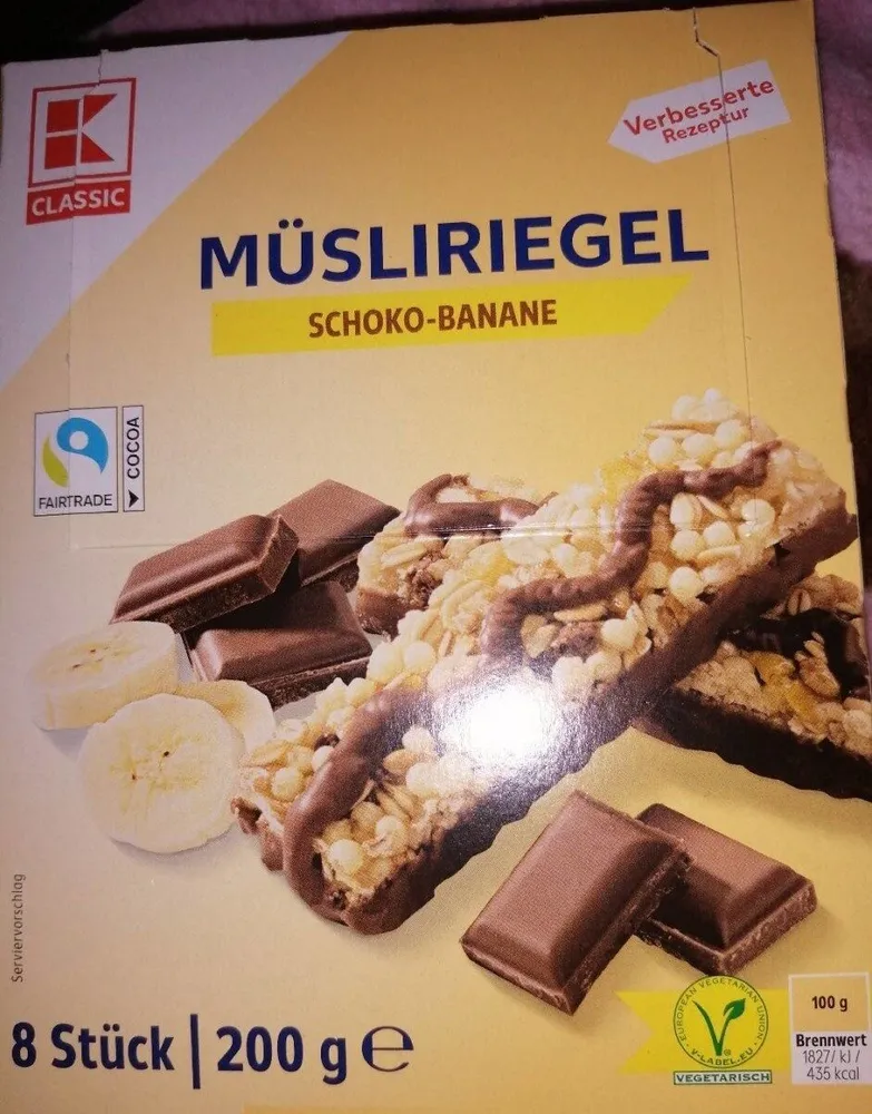 Müsliriegel Schoko-Banane