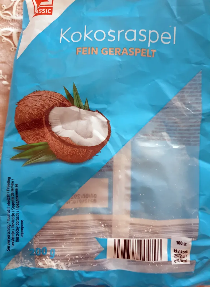 Kokosraspel fein geraspelt