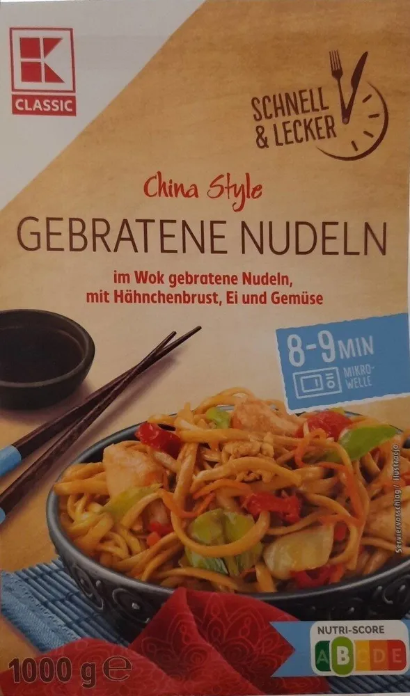 China Style Gebratene Nudeln