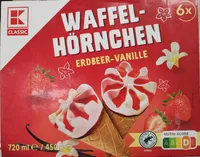 Waffel-Hörnchen Erdbeer-Vanille