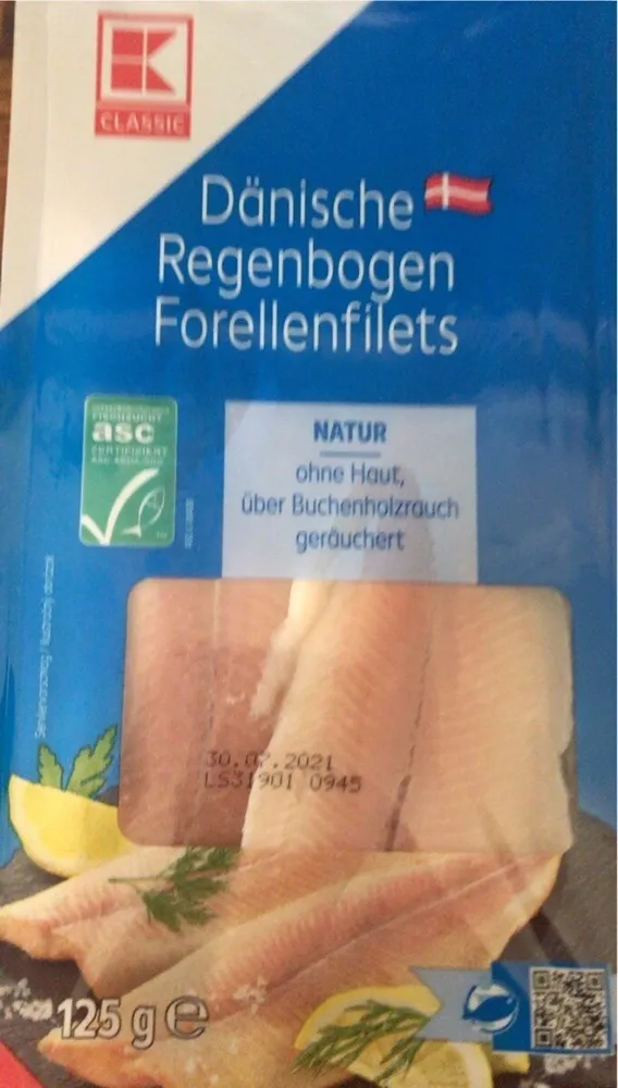 Dänische Regenbogen Forellenfilets