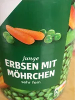 Junge Erbsen mit Möhren - kleine Dosen