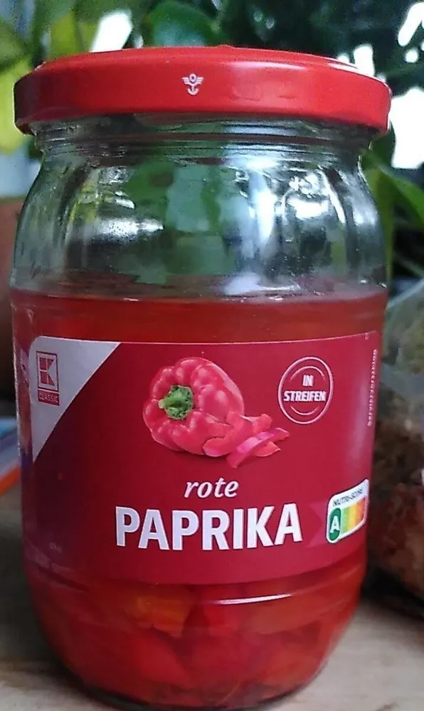 Paprika in Streifen