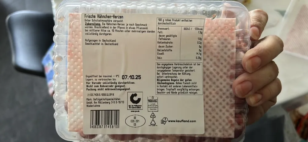 Hähnchenherzen