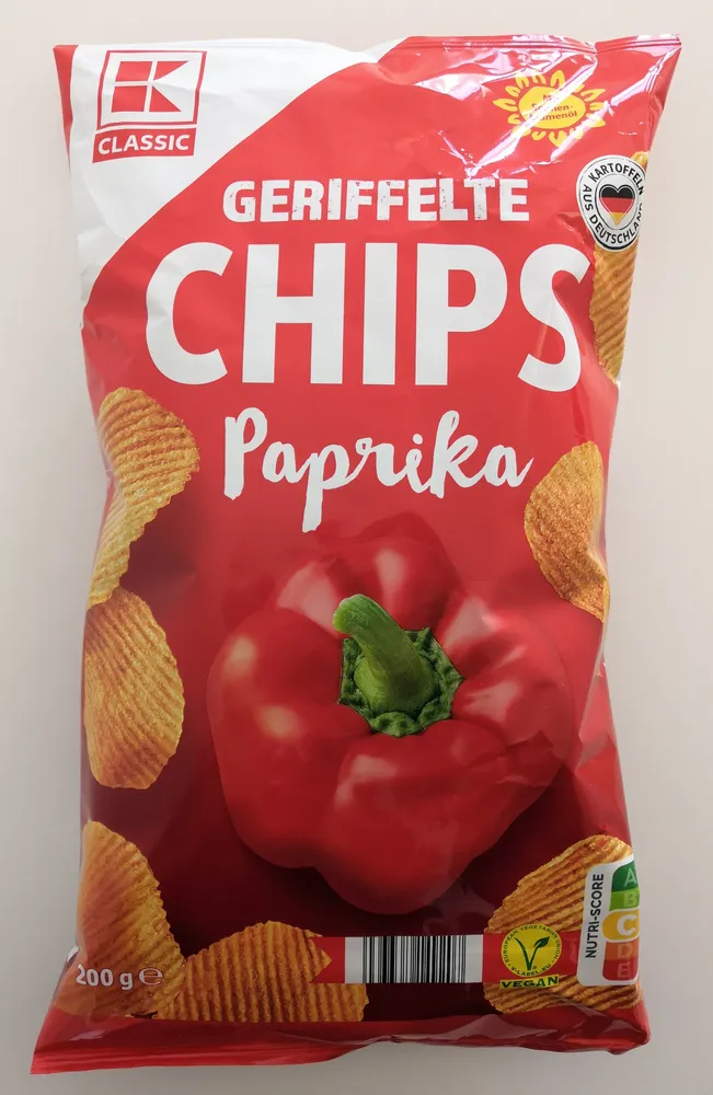 Geriffelte Chips Paprika