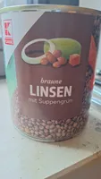 Braune Linsen mit Suppengrün