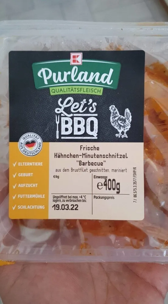 Hänchen minutenschnitzel barbecue
