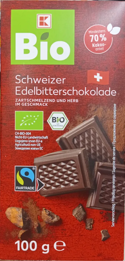 Schweizer Edelbitterschokolade