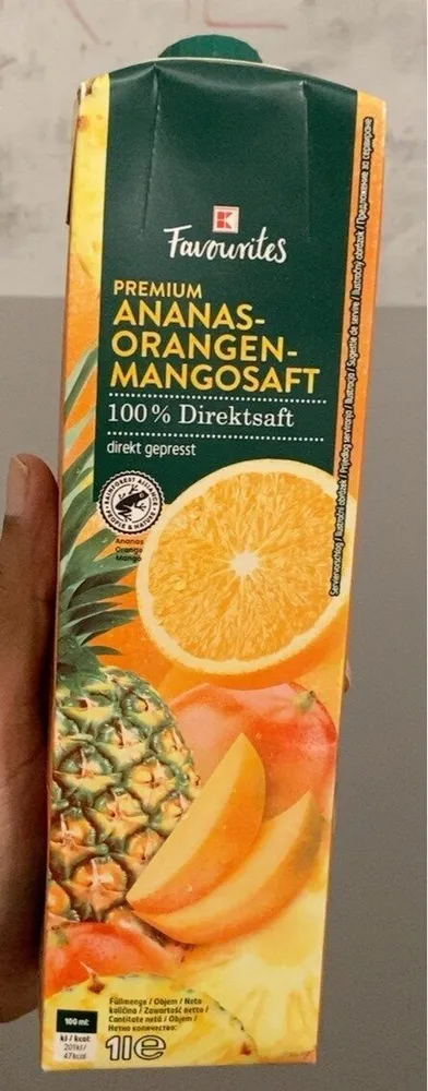 Ananas-Orange-Mangosaft