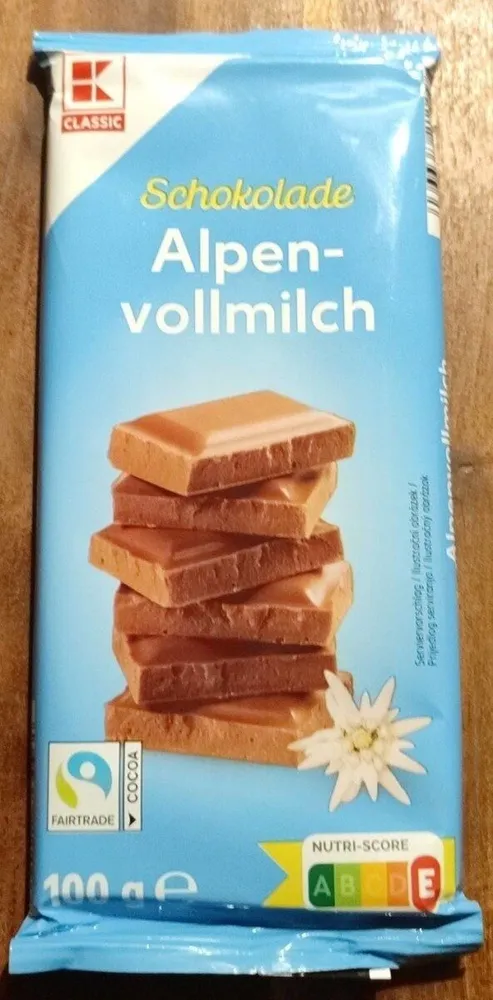 Schokolade Alpenvollmilch