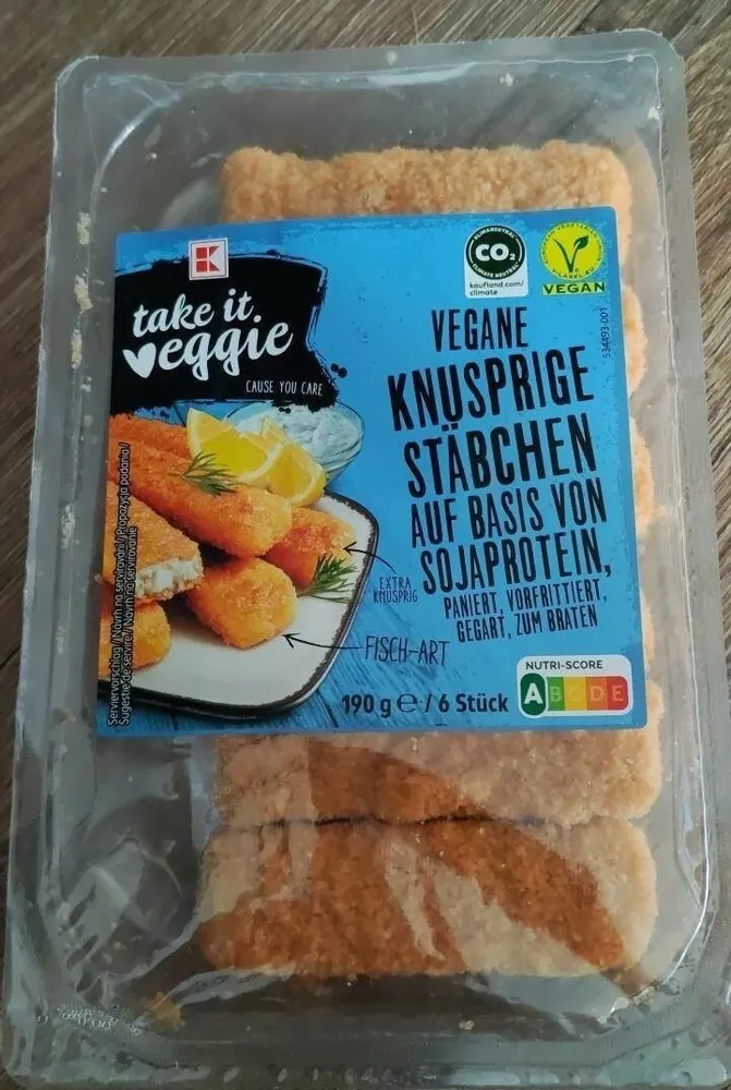 Vegane knusprige Stäbchen