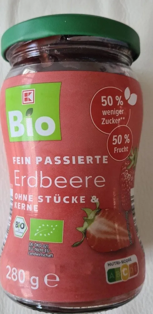 Fein passierte Erdbeere