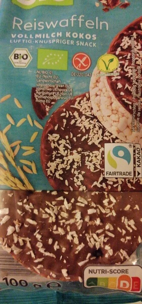 Reiswaffeln Vollmilch Kokos