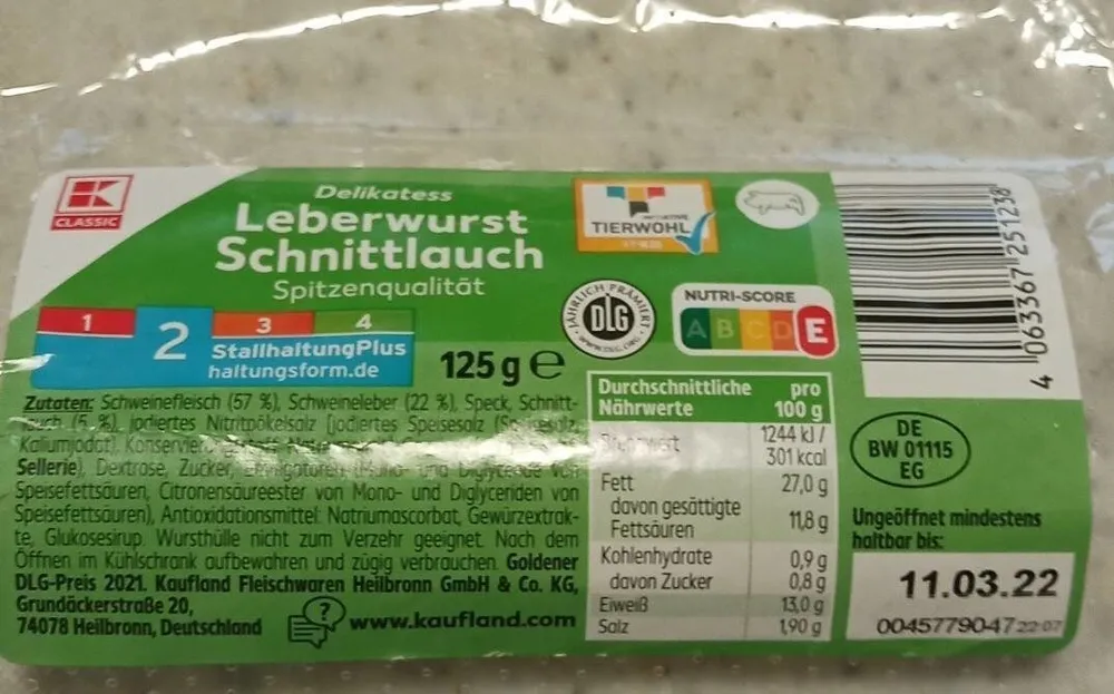 leberwurst schnittlauch