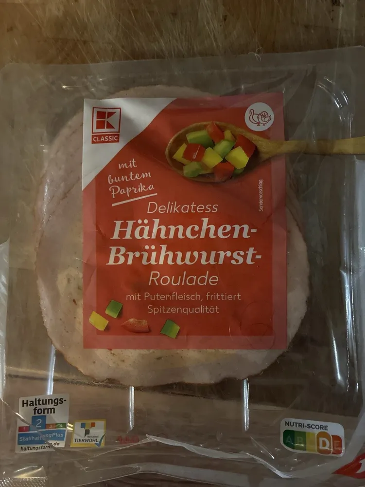 Hähnchen-Brühwurst Roulade