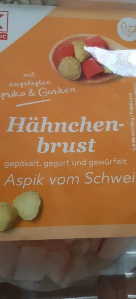 Hähnchenbrust in Aspik