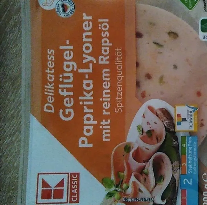 Delikatesse Geflügel-Paprika-Lyoner