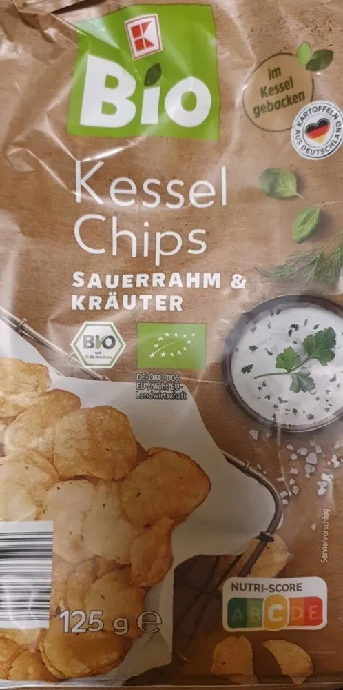 Kesselchips sauerrahm und Kräuter