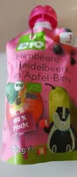 Bio Fruchtmark Apfel Birne Heidelbeere Himbeer
