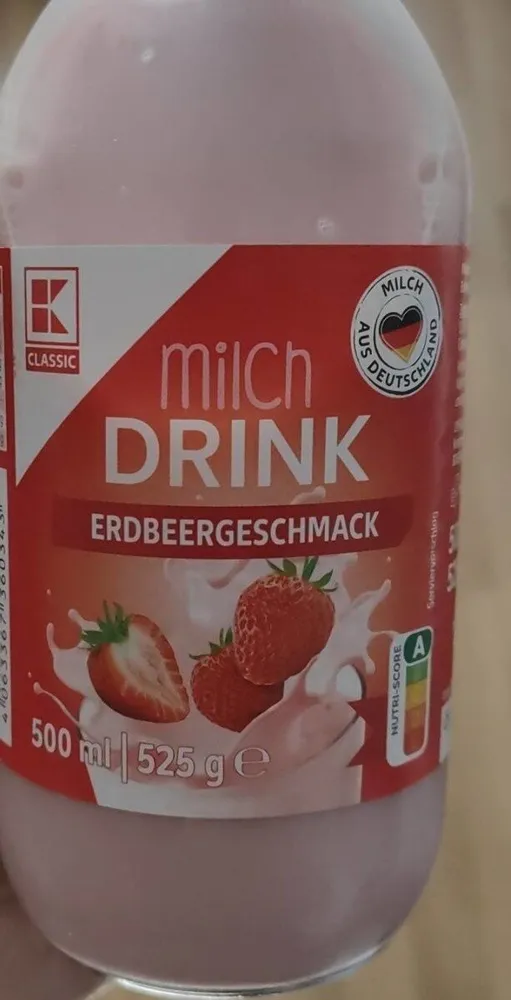 Milch Drink Erdbeere Geschmack