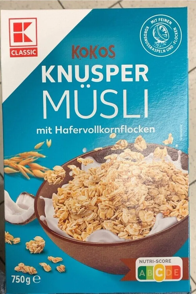 Kokos Knuspermüsli mit Hafervollkornflocken