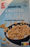 Knusper Müsli mit Hafervollkornflocken Weniger Süß