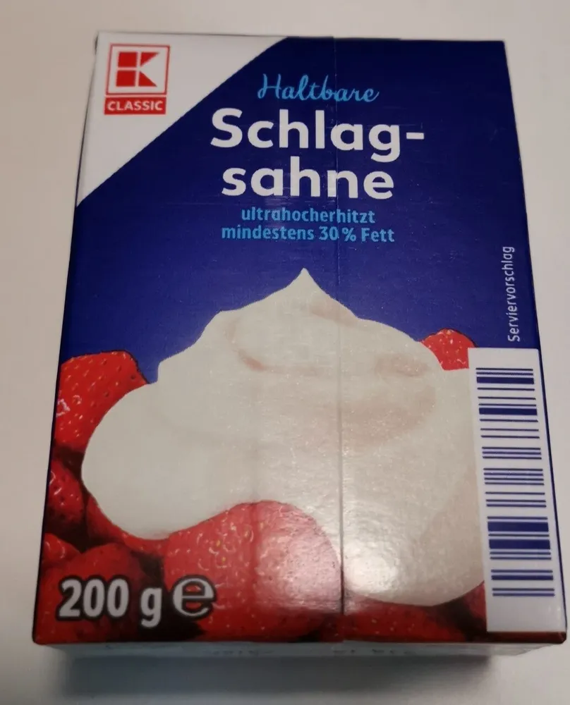 Rahm - Sahne haltbare