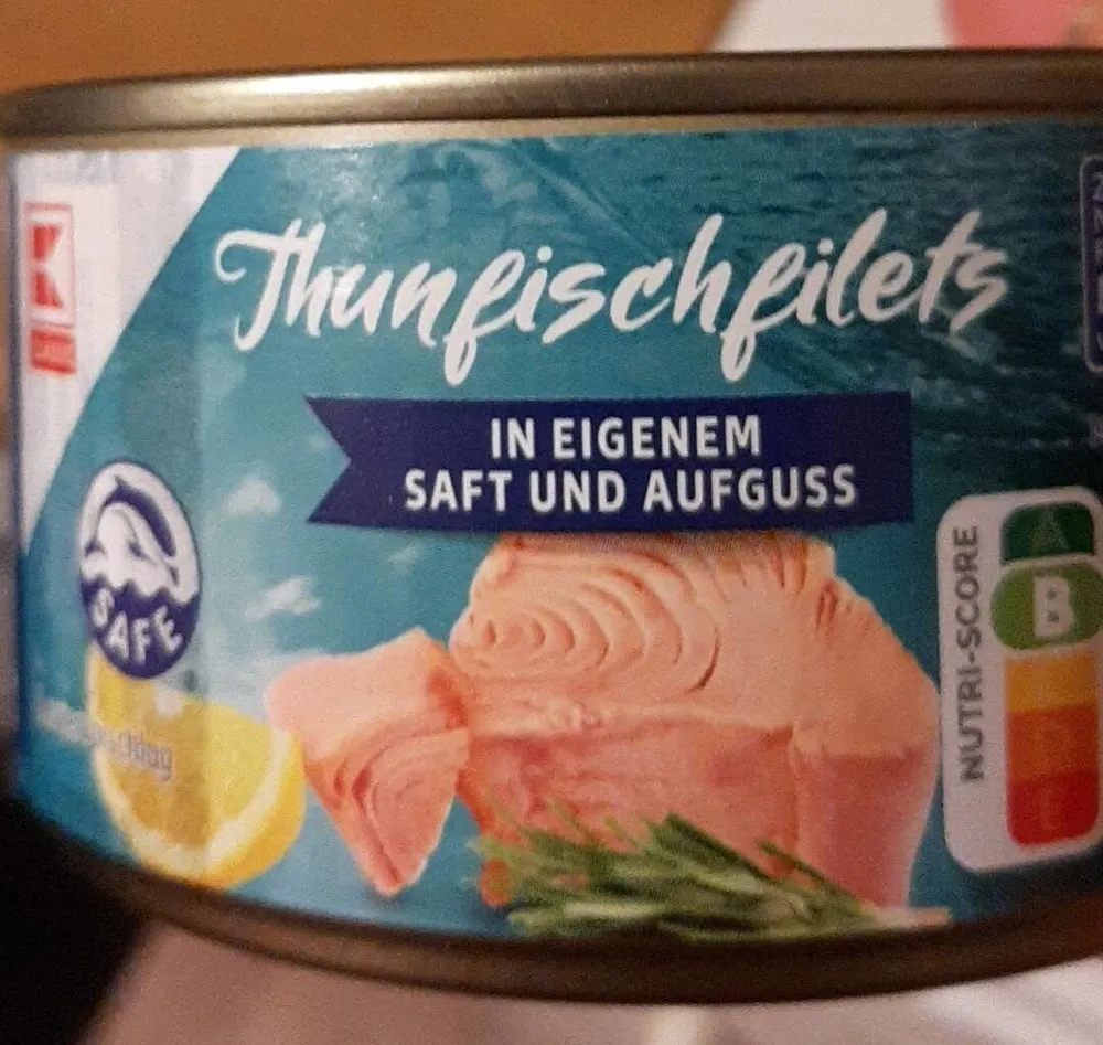 Fisch Thunfischfilets in eigenen Saft und Aufguss