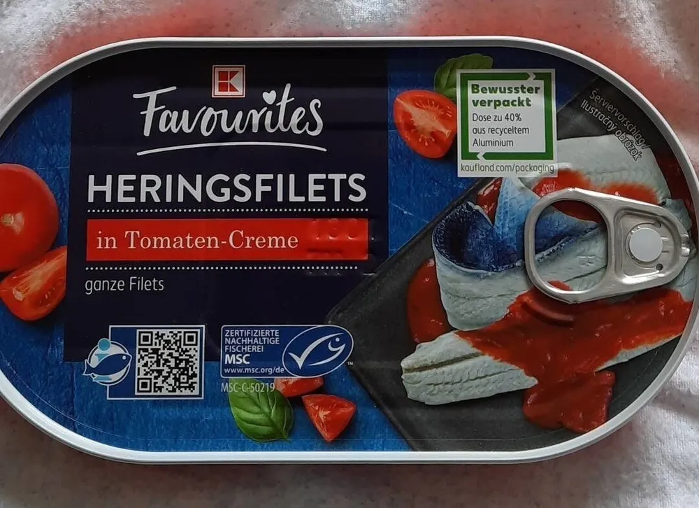 Heringsfilets in Tomaten-Creme