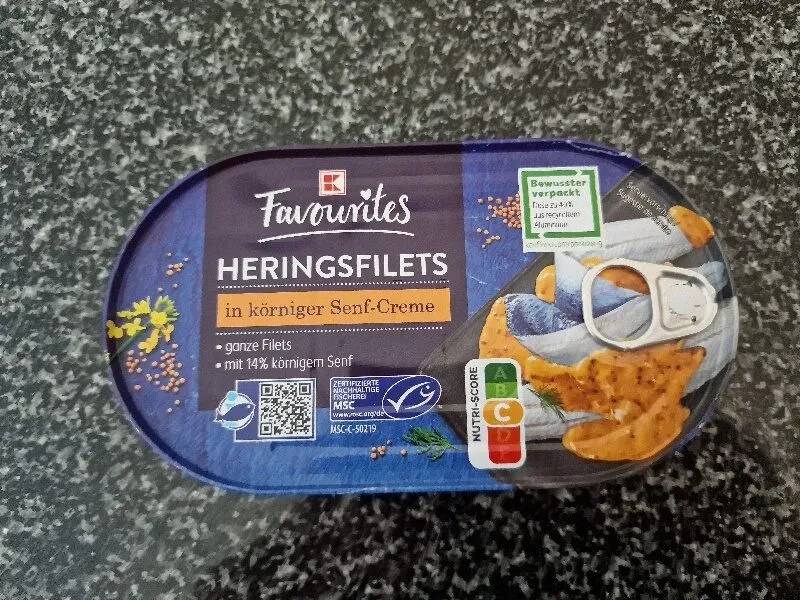 Heringsfilets in körniger Senf-Creme