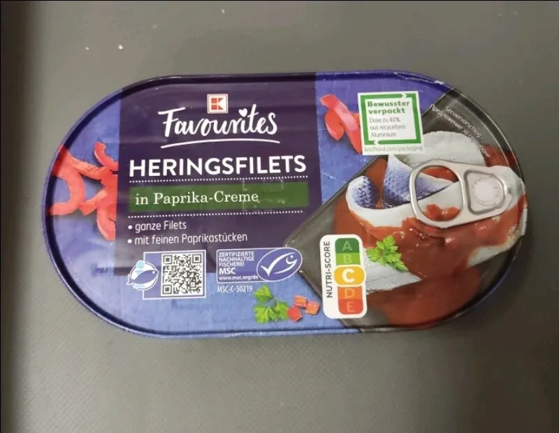 Heringsfilet Paprika Creme