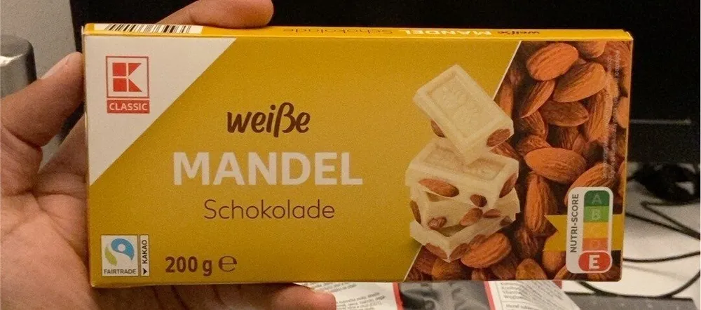 weiße MANDEL Schokolade