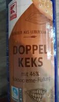 Doppelkeks mit 46% Kakaocreme-Füllung