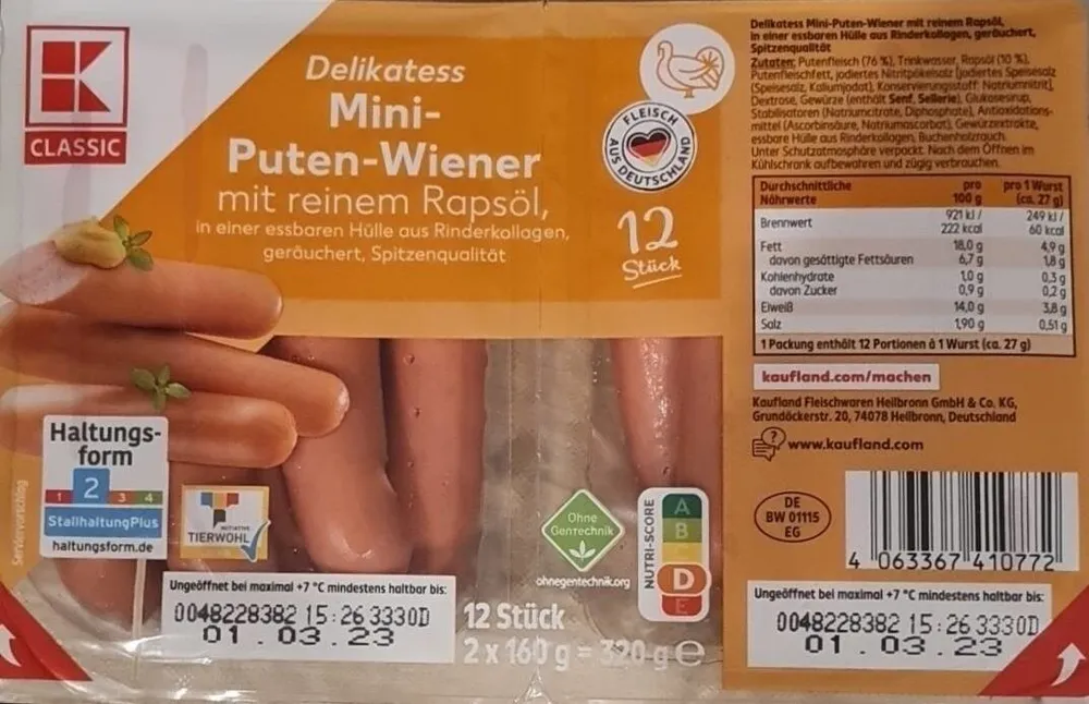 Delikatess Mini-Puten-Wiener