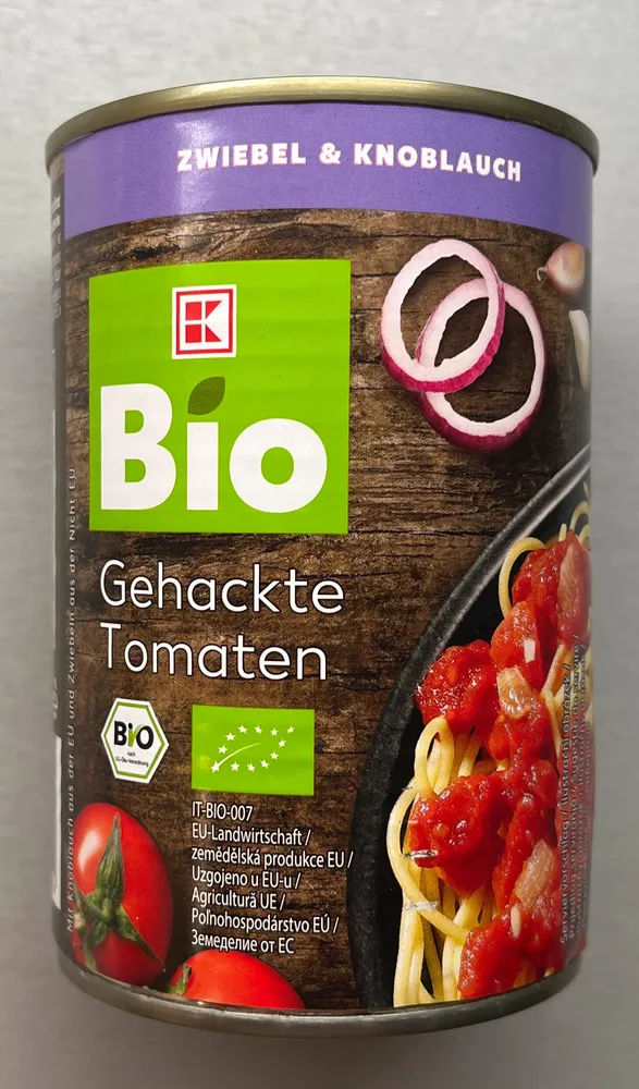 Gehackte Tomaten Zwiebel & Knoblauch
