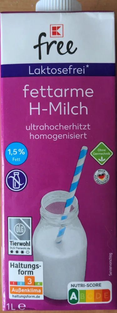 Laktosefrei fettarme H-Milch