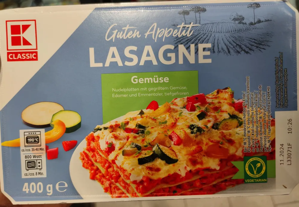 LASAGNE Gemüse